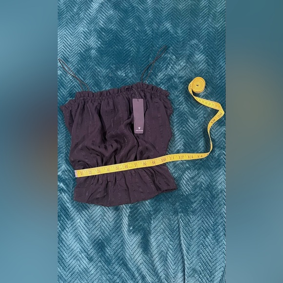 NWT Lulu's Black Peplum Spaghetti Strap Satin Ruffle Camisole Whimsical Boho Med - Picture 8 of 10